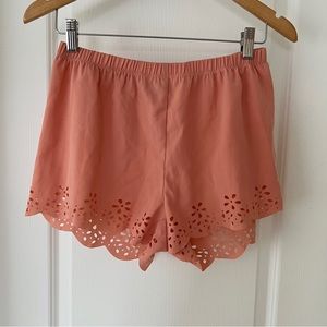 Pretty Peach Flowy Shorts